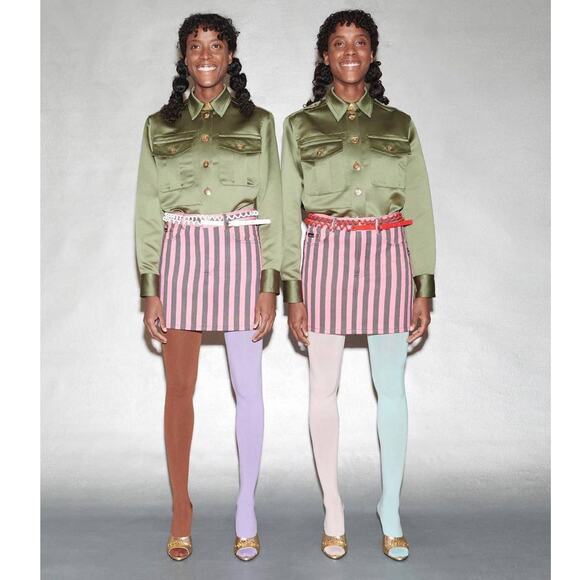 Marc Jacobs Green Satin Button Front | The Military Shirt - Picture 2 of 7